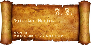 Nyisztor Nerina névjegykártya